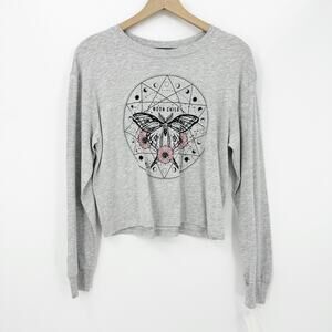 Weekend Soul XS Crop Sweatshirt Women's Boho Whimsigoth Astrological Soft Grunge